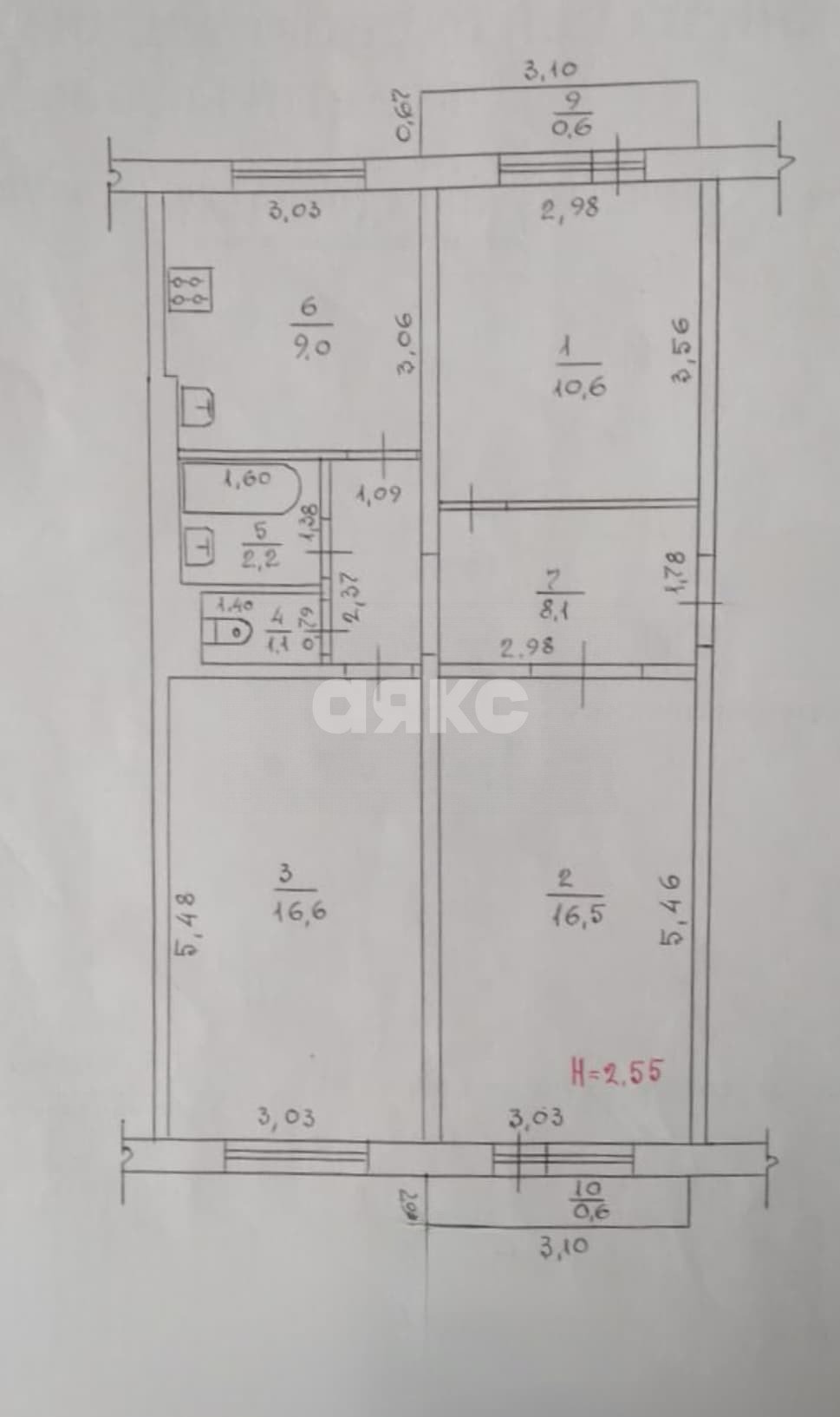Фото №24: 3-комнатная квартира 65 м² - Первомайский, ул. Терешковой, 14А