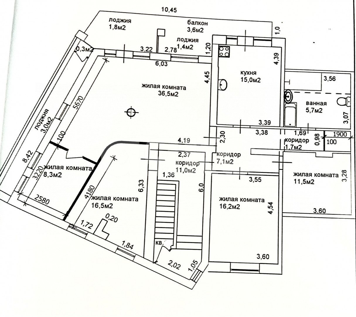 Фото №30: 5+-комнатная квартира 129 м² - Горячий Ключ, мкр. Курортная Зона, пер. Пролетарский, 24А