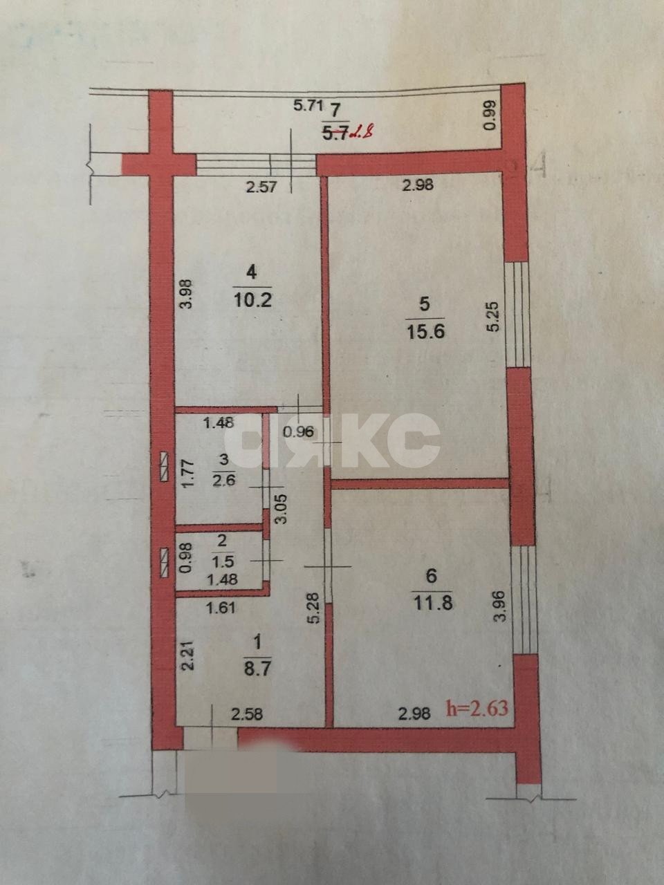 Фото №15: 2-комнатная квартира 53 м² - Горячий Ключ, Администрация, мкр. Администрация, ул. Ленина, 230
