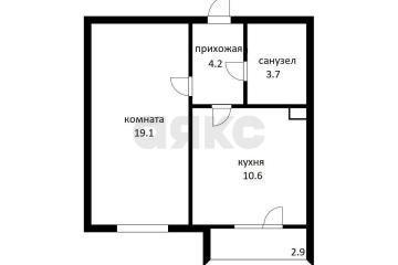 Фото №5: 1-комнатная квартира 38 м² - Адыгейск, ул. Эдепсукайская, 1/6