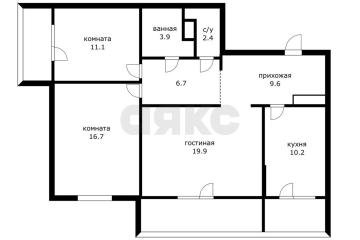 Фото №3: 3-комнатная квартира 96 м² - Динская, мкр. жилой комплекс Белые Росы, ул. Красная, 162/2