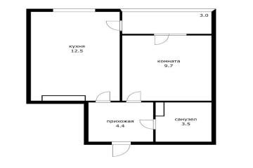 Фото №4: 1-комнатная квартира 35 м² - Краснодар, мкр. жилой комплекс Самолёт, ул. Западный Обход, 39/2