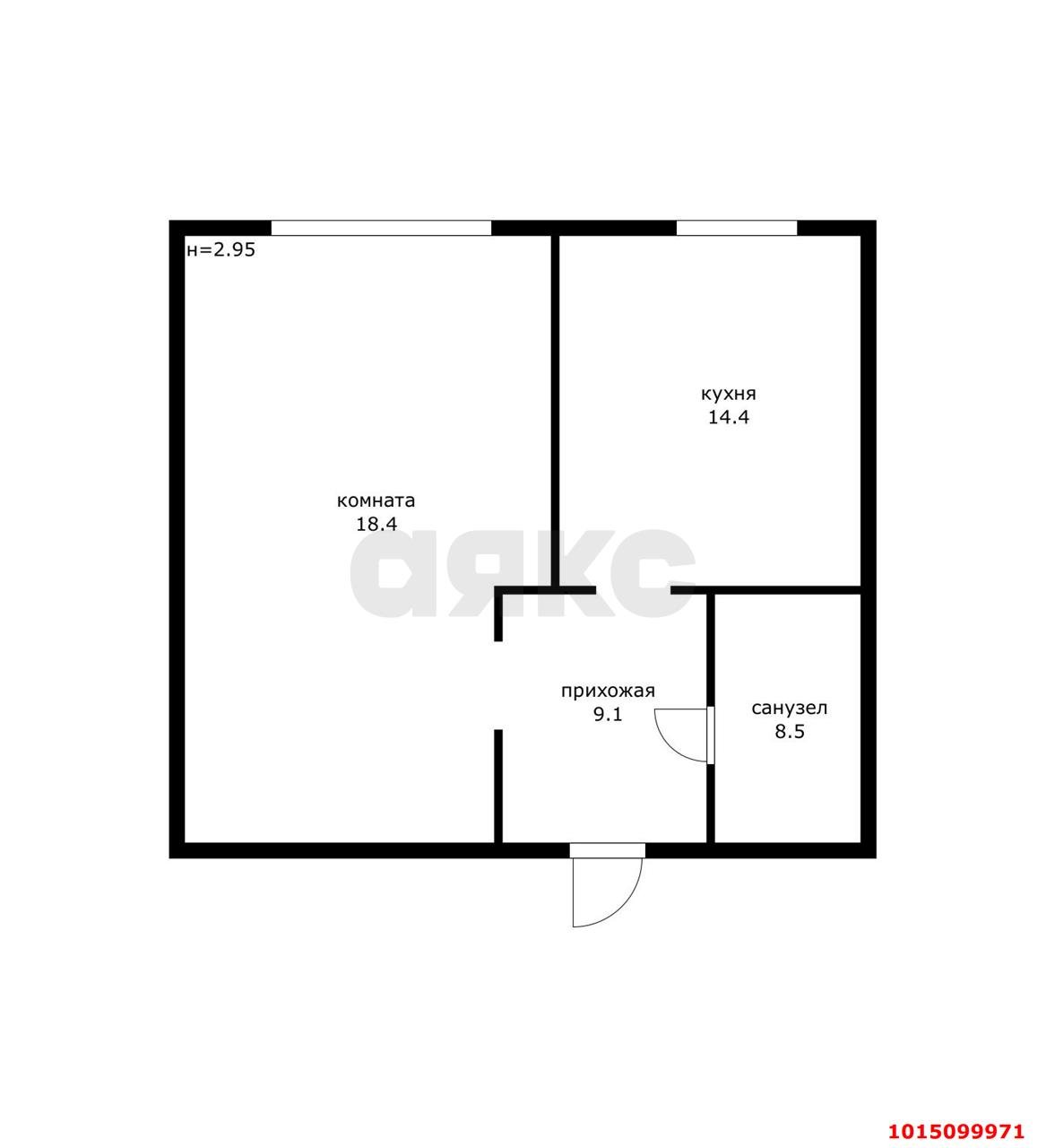 Фото №8: 1-комнатная квартира 42 м² - Горячий Ключ, Администрация, мкр. Администрация, ул. Кучерявого, 50Б