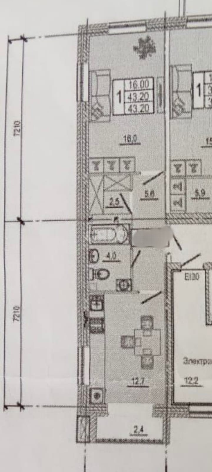 Фото №16: 1-комнатная квартира 43 м² - Горячий Ключ, Старый Рынок, мкр. Старый Рынок, ул. Солнечный Берег, 10А