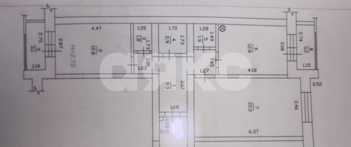 Фото №26: 2-комнатная квартира 63 м² - Горячий Ключ, Старый Рынок, жилой комплекс Островский, Старый Рынок, мкр. жилой комплекс Островский, ул. Ворошилова, 38