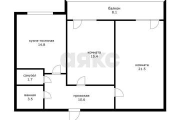 Фото №2: 2-комнатная квартира 75 м² - Краснодар, мкр. жилой комплекс Поющие Фонтаны, ул. Невкипелого, 18к2