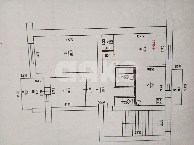 Фото №17: 3-комнатная квартира 67 м² - Горячий Ключ, Администрация, мкр. Курортная Зона, ул. Ленина, 217